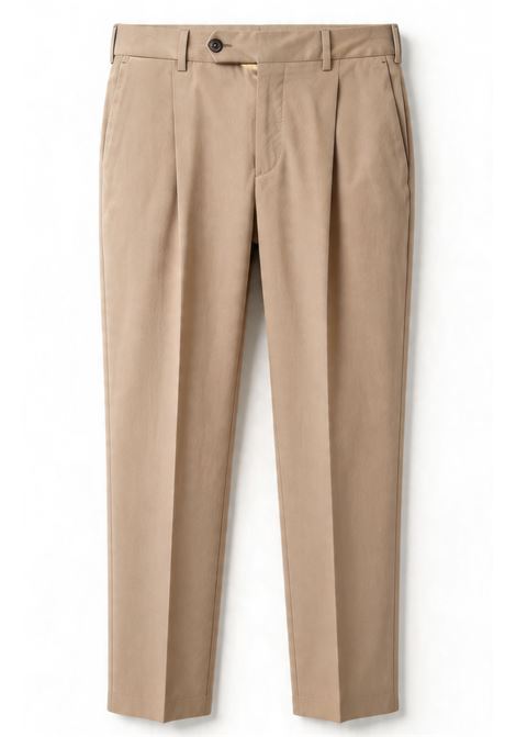 Pantalone PT Torino beige sartoriale con pinces e chiusura classica PT TORINO | Pantaloni | CO-ZSUFZA0CL10060